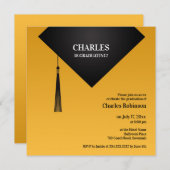 Invitation Casquette noir (Devant / Derrière)