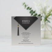 Invitation Casquette noir (Debout devant)