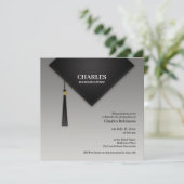 Invitation Casquette noir (Debout devant)