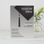 Invitation Casquette noir (Debout devant)