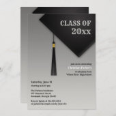 Invitation Casquette noir (Devant / Derrière)