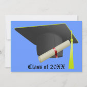 Invitation Casquette noir - Diplôme de l'école secondaire (Devant)