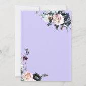 Invitation Casquette noir, Fleurs Clair Purple Graduation (Dos)