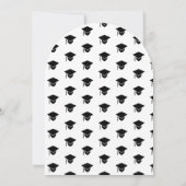 Invitation Casquette noir simple Arché N Tassel Graduation Pa (Dos)