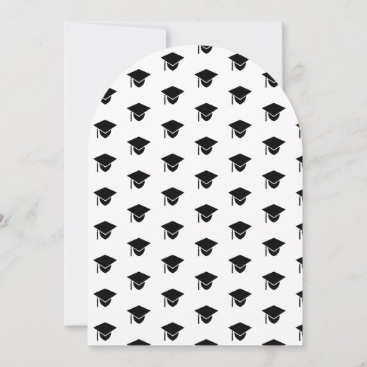 Invitation Casquette noir simple Arché N Tassel Graduation Pa (Dos)