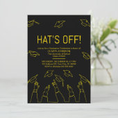 Invitation Casquette Off, Parti de la graduation moderne (Debout devant)