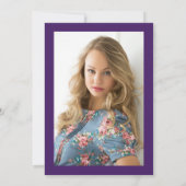 Invitation Casquette or violet cérémonie de remise des diplôm (Dos)