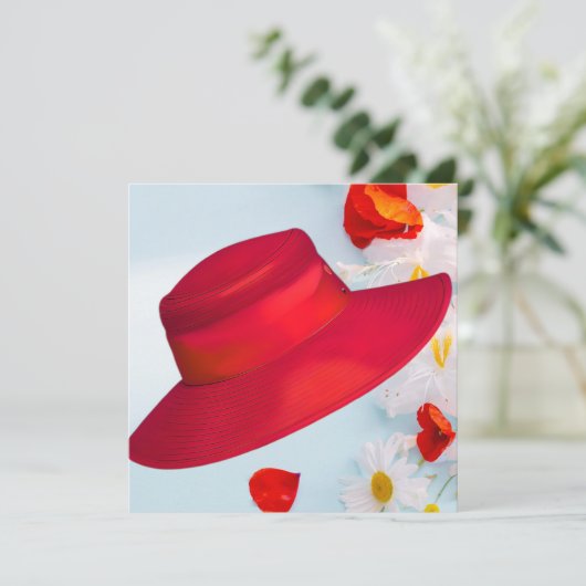 INVITATION CASQUETTE ROUGE (Debout devant)