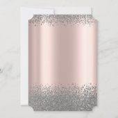 Invitation Casquette Silver Grad, Diagramme Rose Gold Graduat (Dos)