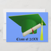 Invitation Casquette vert - Lycée College (Devant)