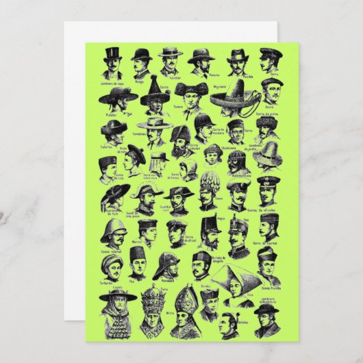 Invitation Casquette vintage (Devant / Derrière)