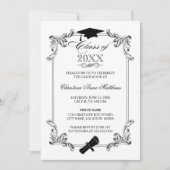 Invitation Casquette vintage et diplôme (Devant)