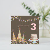 Invitation casquettes de fête, fête d'anniversaire des enfant (Debout devant)