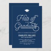 Invitation Casquettes de la Marine à l'obtention du diplôme d (Devant / Derrière)