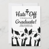 Invitation Casquettes de l'école Médicale Docteur de la fête  (Devant)