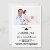 Invitation Casquettes de l'école Médicale Docteur de la fête  (Dos)