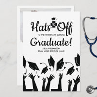 Casquettes de l'école vétérinaire Grad Graduation 