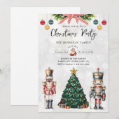 Invitation Casse-Noisette de Noël isolé (Devant / Derrière)