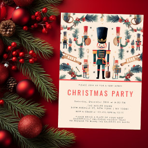 Invitation Casse-noisette élégant fête de Noël moderne