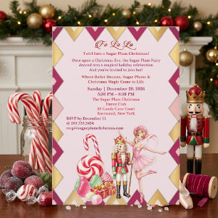 Invitation Casse-Noisette et Fée Dragée Noël Fa La La