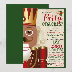 Invitation Casse-Noisette Ethnique Afro-Américain de Fêtes