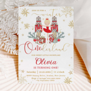 Invitation Casse-Noisette Hiver Onederland 1er Anniversaire R
