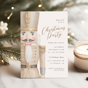 Invitation Casse-Noisette Neutre Élégante Fête de Noël