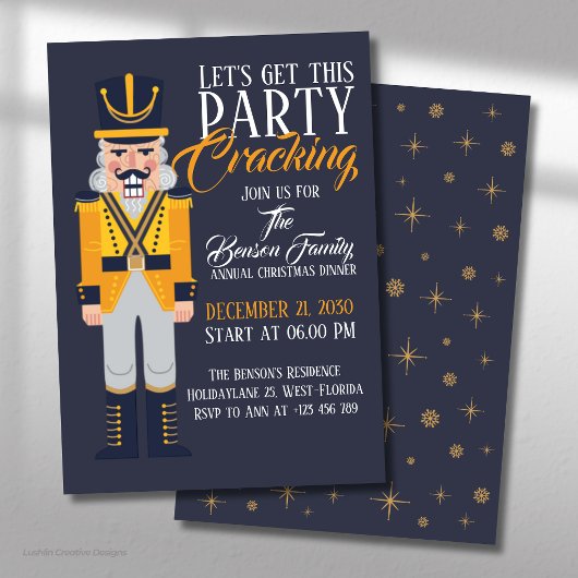 Invitation Casse-Noisette Noël Réveillon Annuel Fête de Fêtes