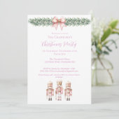 Invitation Casse-Noisette Rose de Noël (Debout devant)