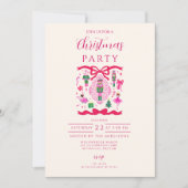 Invitation Casse-Noisette Rose de Noël (Devant)