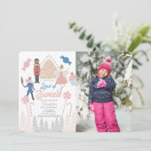 Invitation Casse-noisette Terre de sucreries rose Anniversair (Debout devant)