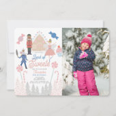 Invitation Casse-noisette Terre de sucreries rose Anniversair (Devant)