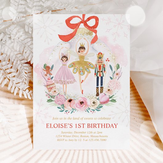 Invitation Casse-Noisette Terre De Sucres Sucre Plum Fée Roug