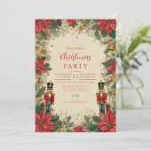 Invitation Casse-noix classique rouge et or (Debout devant)