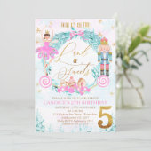 Invitation Casse-noix de couronne Terre de sucreries 5e anniv (Debout devant)