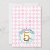 Invitation Casse-noix de couronne Terre de sucreries 5e anniv (Dos)