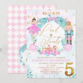 Invitation Casse-noix de couronne Terre de sucreries 5e anniv (Devant / Derrière)