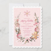 Invitation Casse-noix rose Joyeux petit Baby shower (Devant)