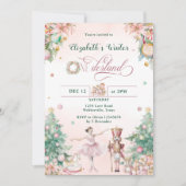 Invitation Casse-noix rose pâle Premier anniversaire de la fê (Devant)