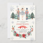 Invitation Casse-noix rouge et argent Anniversaire de sucre P (Devant)