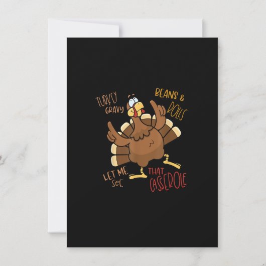 Invitation Casserole de sauce de dinde, haricots et petits pa (Devant)