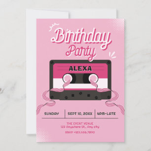 Invitation Cassette audio rose