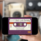 Invitation Cassette des années 80 Anniversaire, Retro