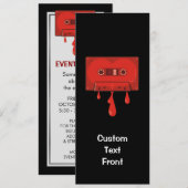 Invitation Cassette du Coeur Rouge (Devant / Derrière)