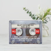 Invitation Cassette Mixtape 50e anniversaire des années 80 (Debout devant)