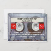 Invitation Cassette Mixtape 50e anniversaire des années 80 (Devant)