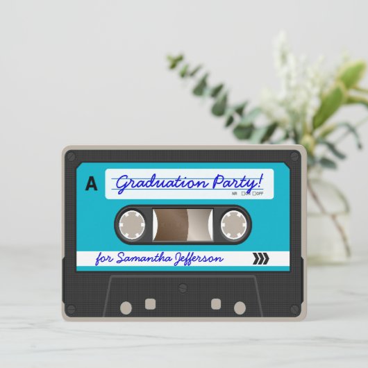 Invitation Cassette Retro 80's (Debout devant)