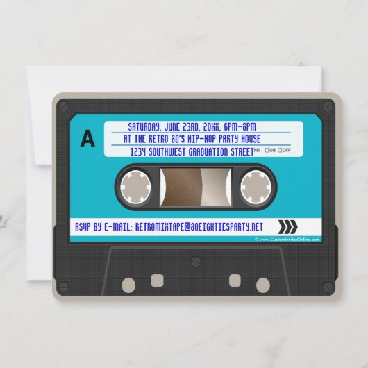 Invitation Cassette Retro 80's (Dos)