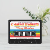 Invitation Cassette rétro des années 80 Anniversaire (Debout devant)