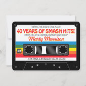 Invitation Cassette rétro des années 80 Anniversaire (Devant)